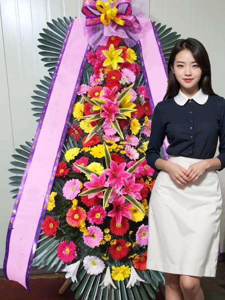 안양 더블룸하우스웨딩 3단화환 기본형